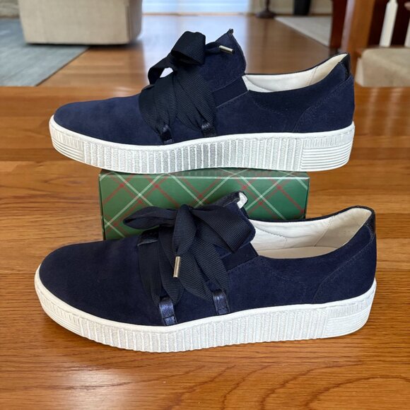 Gabor Navy Suede Sneakers (10M) - Picture 1 of 8